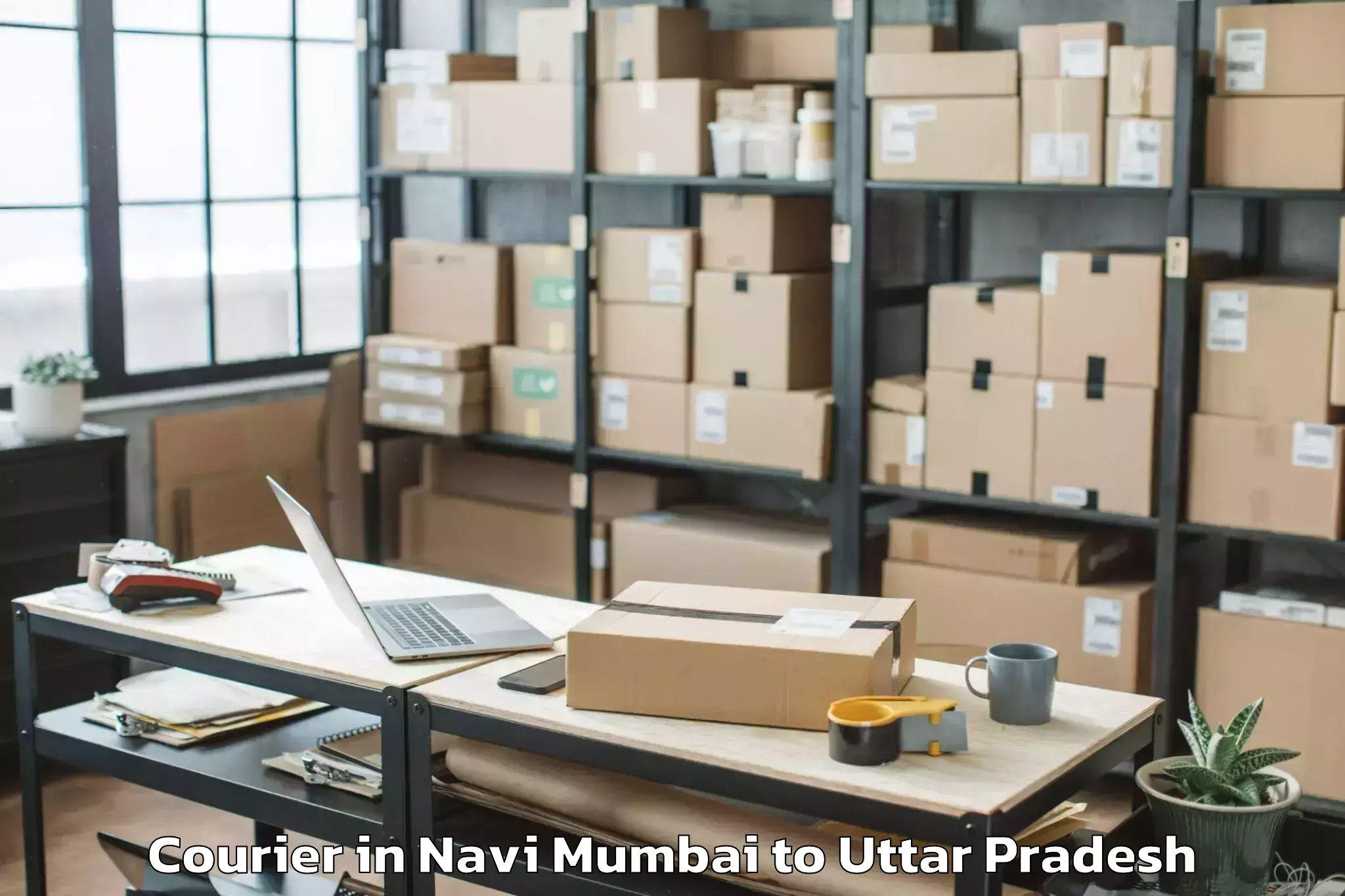 Top Navi Mumbai to Jalesar Courier Available